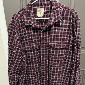 RedHead Flannel Shirt Men's 2XL Long Sleeve Button Up Red Cotton